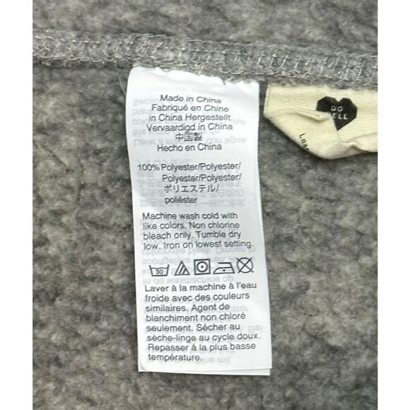MADEWELL Polartec Thermal Pro Pullover Fleece Hoodie Sherpa Half Zip Cozy Gray - Picture 12 of 15